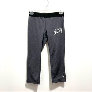 Soffe Dri Athletic Yoga Army Print Gray Capri Leggings